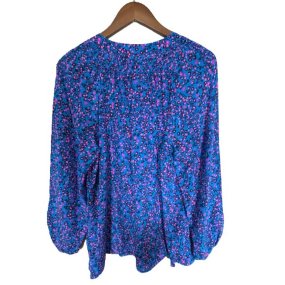 NWT Lilly Pulitzer Elsa Top Blue Flare Growl and Prowl Size XL - Picture 6 of 9